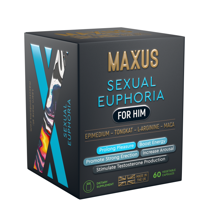 Изображение Maxus, Великобритания БАД MAXUS Сексуальная Эйфория для него, Sexual Euphoria for him, 60 капсул
