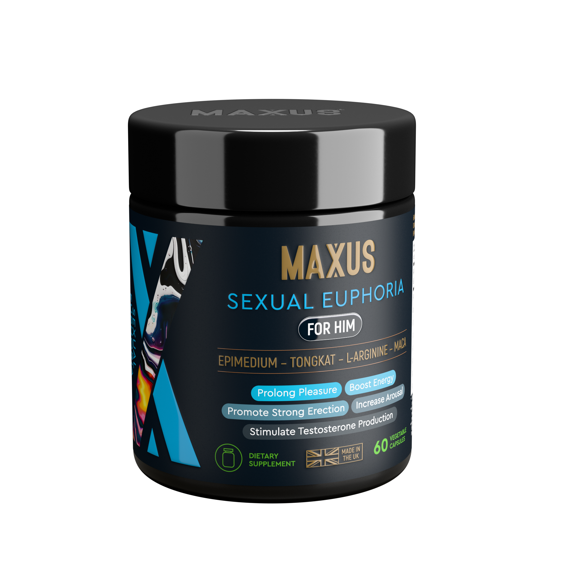 Изображение Maxus, Великобритания БАД MAXUS Сексуальная Эйфория для него, Sexual Euphoria for him, 60 капсул