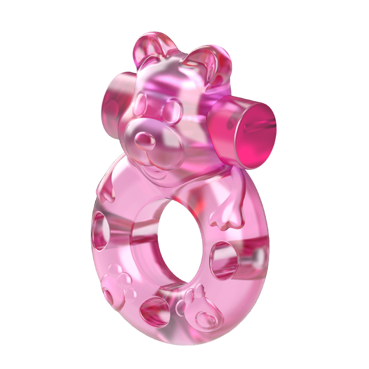 Эрекционное кольцо с вибрацией Baile Pink Dog-Head