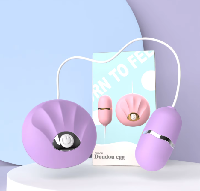 Адам и Ева Виброяйцо Doudou egg shock violet