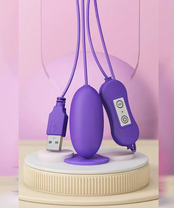 Адам и Ева Одиночное виброяйцо на проводе Sing Egg-Purple