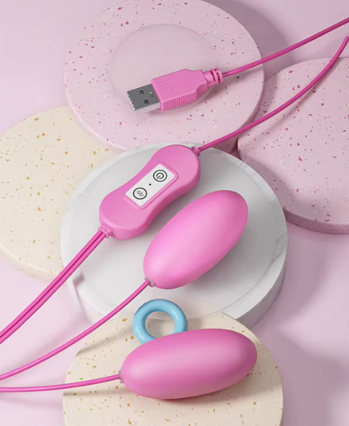 Адам и Ева Двойное виброяйцо на проводе Double Egg-Pink
