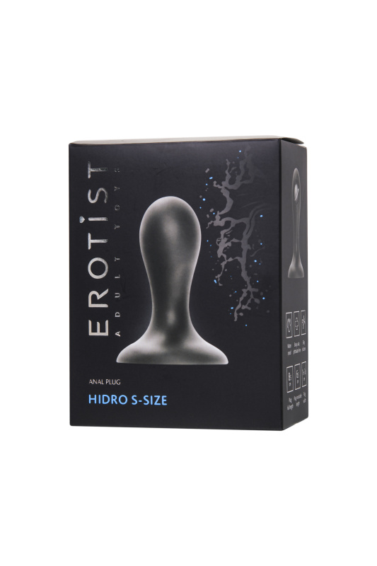 Фото Erotist Анальная втулка Erotist Hidro S, силикон, чёрный, 8,5 см