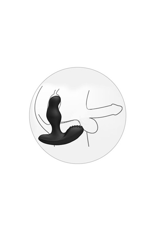 Изображение Levett Стимулятор простаты Levett Caesar с вращающейся головкой, силикон, черный, 13 см