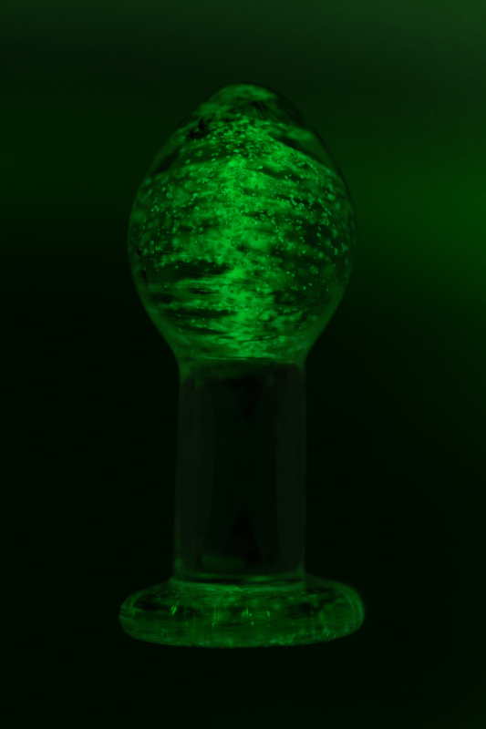 Фото Sexus Glass Анальная втулка Sexus Glass светящаяся в темноте, стекло, прозрачная, 6,5 см
