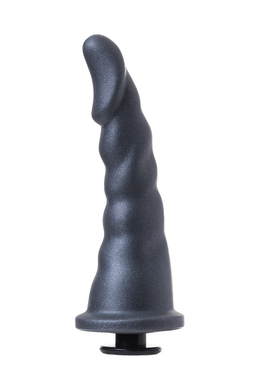 Фото RealStick Strap-On by TOYFA Насадка для страпона RealStick Strap-On Axel, PVC, тёмно-серый, 17,5 см