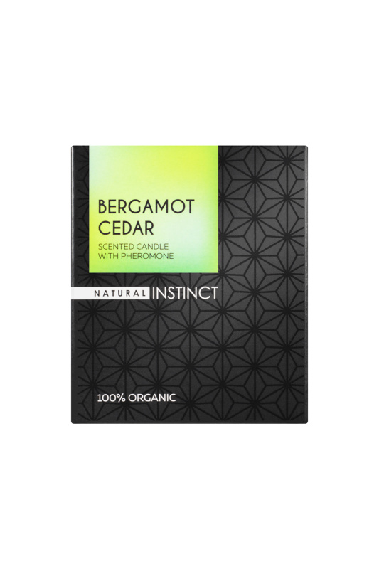 Изображение Natural Instinct, Россия Свеча ароматическая с феромонами  Natural Instinct, кедр, бергамот, 180 гр.