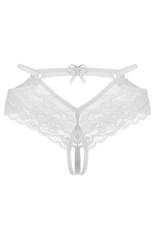 Изображение Erolanta Lingerie Эротические трусики Erolanta Agnes кружевные, белый (50-52)