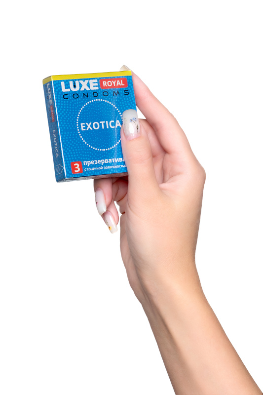 Luxe Презервативы Luxe, royal, exotica, 18 см, 5,2 см, 3 шт. — купить в Минске Изображение Luxe Презервативы Luxe, royal, exotica, 18 см, 5,2 см, 3 шт.