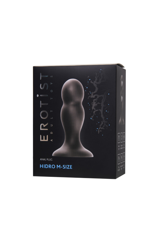 Фото Erotist Анальная втулка Erotist Hidro M, силикон, чёрный, 10,5 см