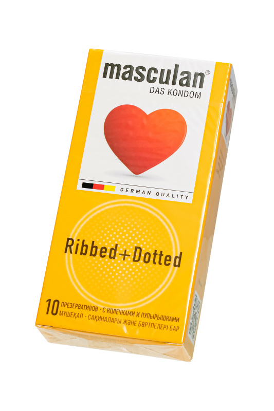 Изображение Masculan Презервативы Masculan, сlassic 3, doty, латекс, кольца, точечные, розовые, 19 см, 5,3 см, 10 шт.