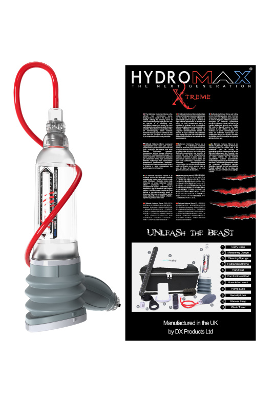 Bathmate, Великобритания Гидропомпа Bathmate Hydromax Xtreme X30, прозрачная, 30 см — купить в Минске Изображение Bathmate, Великобритания Гидропомпа Bathmate Hydromax Xtreme X30, прозрачная, 30 см