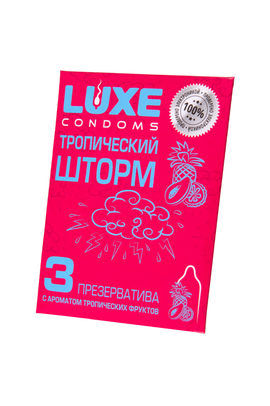 Изображение Luxe Презервативы Luxe, конверт «Тропический шторм», латекс, тропические фрукты, 18 см, 5,2 см, 3 шт.