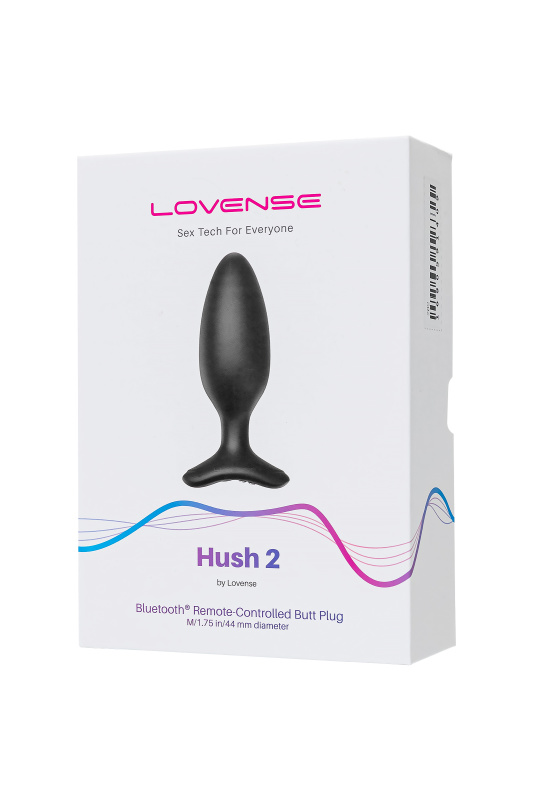 Фото Lovense, США Анальная втулка LOVENSE Hush 2 (M), силикон, черная, 13,5 см, Ø 4,4 см
