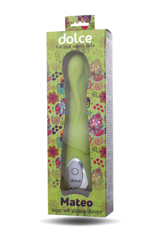 Изображение Dolce by TOYFA Вибратор TOYFA Dolce Mateo, силикон, зеленый, 16,5см