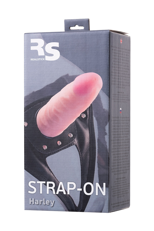 Фото RealStick Strap-On by TOYFA Страпон на креплении RealStick Strap-On Harley, TPR, телесный, 17,3 см