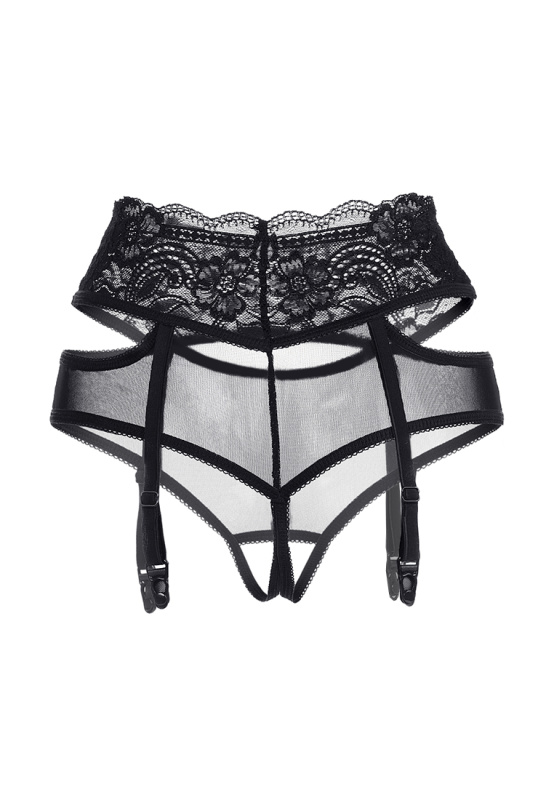 Фото Erolanta Lingerie Эротические трусики-пояс Erolanta Marianne, черный (42-44)