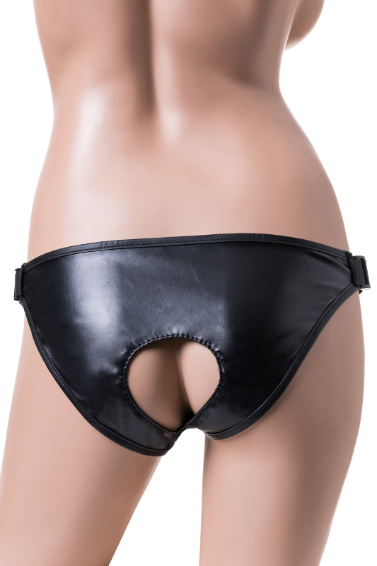Фото RealStick Strap-On by TOYFA Трусики для страпона RealStick Strap-On Domino, PU кожа, чёрные