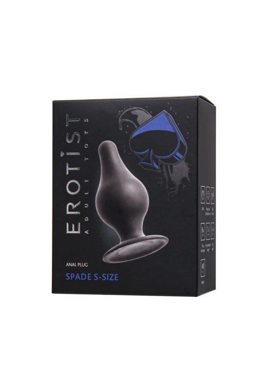 Изображение Erotist Анальная втулка Erotist Spade S, сайлекспан, чёрный, 8 см