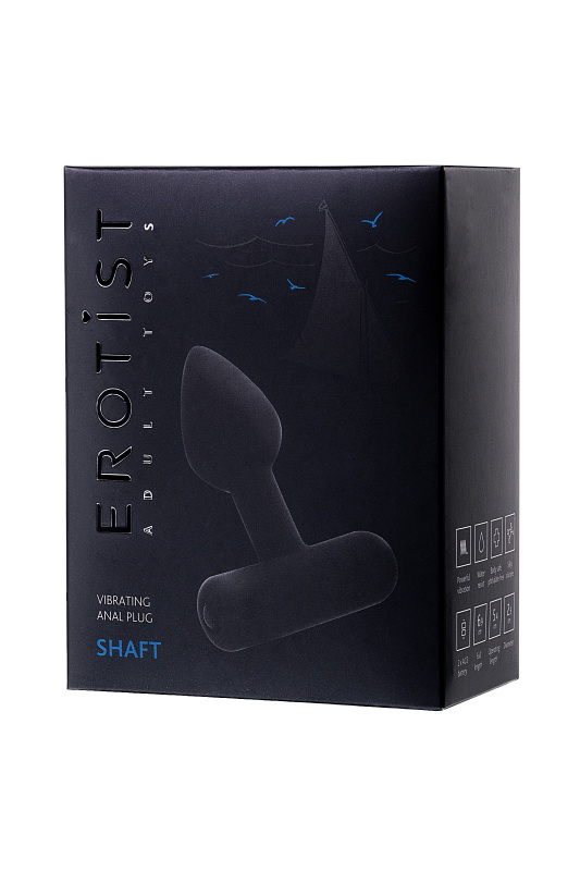 Фото Erotist Анальная втулка Erotist SHAFT, силикон, черный, 6,9 см