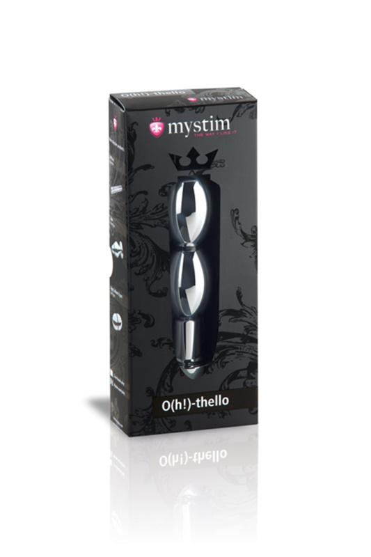 MYSTIM Фаллоимитатор Mystim O(h!)-thello, электростимуляция, хирургическая сталь, серебряный, 14 см — купить в Минске Изображение MYSTIM Фаллоимитатор Mystim O(h!)-thello, электростимуляция, хирургическая сталь, серебряный, 14 см