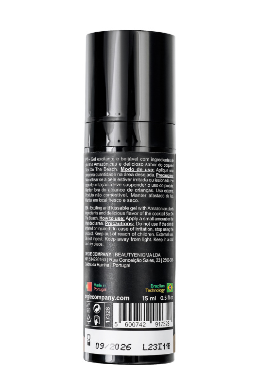 Изображение Orgie, Португалия Съедобный гель с эффектом вибрации Orgie DUAL VIBE!, со вкусом коктейля секс на пляже, 15 мл