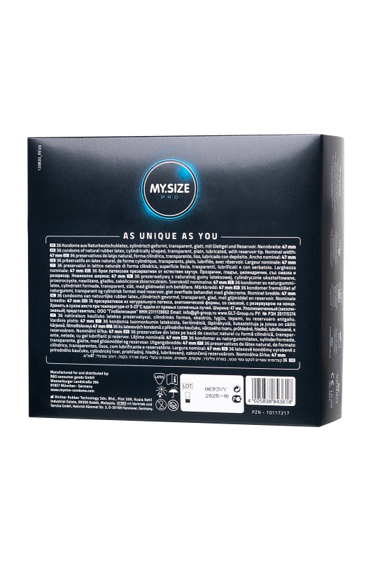 Фото My.Size, Германия Презервативы My.Size, латекс, 16 см, 4,7 см, 36 шт.