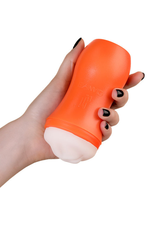 Изображение A-toys by TOYFA Мастурбатор A-Toys by TOYFA Nilla, рот, TPE, оранжевый, 14 см