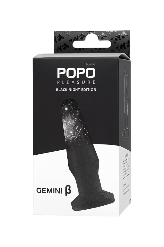 Фото POPO Pleasure by TOYFA Анальная втулка POPO Pleasure by TOYFA Gemini β, TPE, черная, 12,4 см