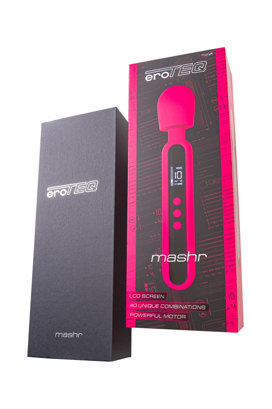Фото  Интимный массажер eroTEQ by TOYFA Mashr, силикон, розовый, 23,5 см