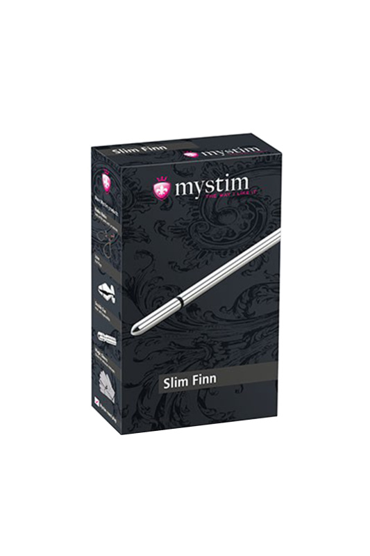 Изображение MYSTIM Электростимулятор уретры Mystim Slim Finn, хирургическая сталь, серебряный, 15 см