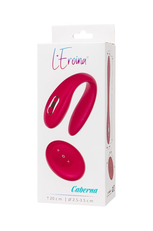 Изображение Leroina Многофункциональный вибратор LEroina Caberna, силикон, бордовый, 20 см