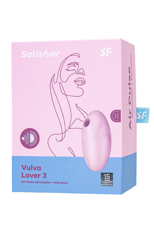 Фото Satisfyer, Германия Вакуум-волновой стимулятор клитора с вибрацией Satisfyer Vulva Lover 3, силикон, розовый, 11 см