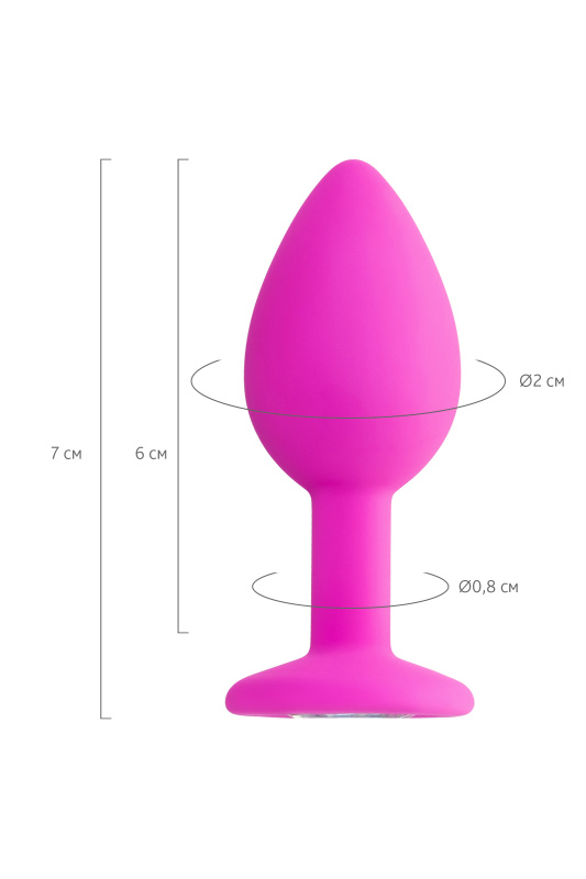 Фото ToDo by Toyfa Анальная втулка ToDo by Toyfa Brilliant, силикон, розовая, 7 см, Ø 2,8 см, 50 г