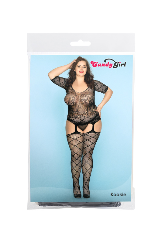 Изображение Candy Girl, Гонконг Костюм-сетка и стринги Candy Girl Kookie, нейлон, черный, 2XL