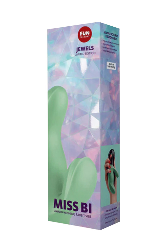 Изображение Fun Factory, Германия Вибратор Fun Factory MiSS BI, силикон, нефритовый, 17 см