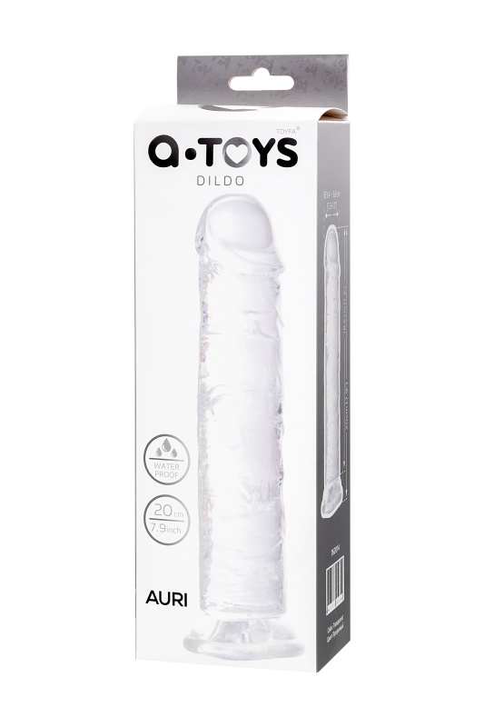 Изображение A-toys by TOYFA Фаллоимитатор A-Toys by TOYFA  Auri, TPE, прозрачный, 20 см
