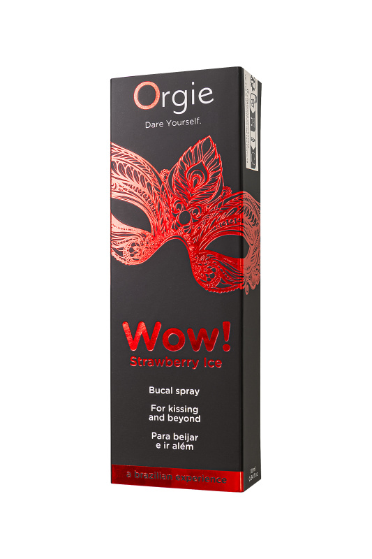 Изображение Orgie, Португалия Оральный спрей с охлаждающим эффектом Orgie WOW! STRAWBERRY ICE Blowjob Spray, клубника, 10 мл