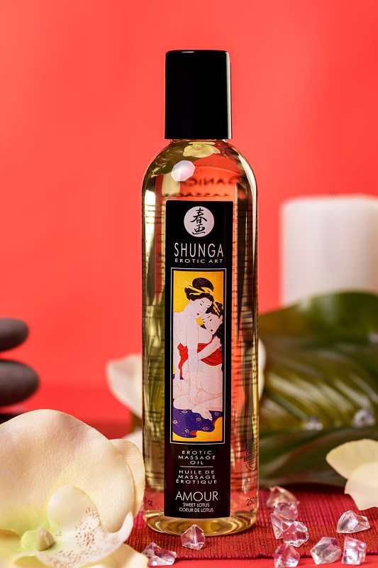 Изображение Shunga, Канада Масло массажное для тела Shunga «Сладкий лотос» (Amour Sweet Lotus), 240 мл