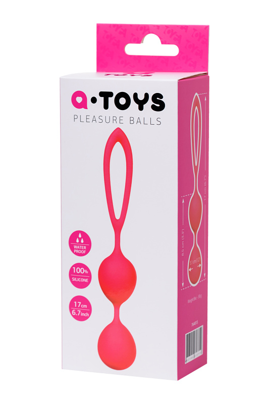 Изображение A-toys by TOYFA Вагинальные шарики A-Toys by TOYFA Rai, силикон, розовый, 17 см