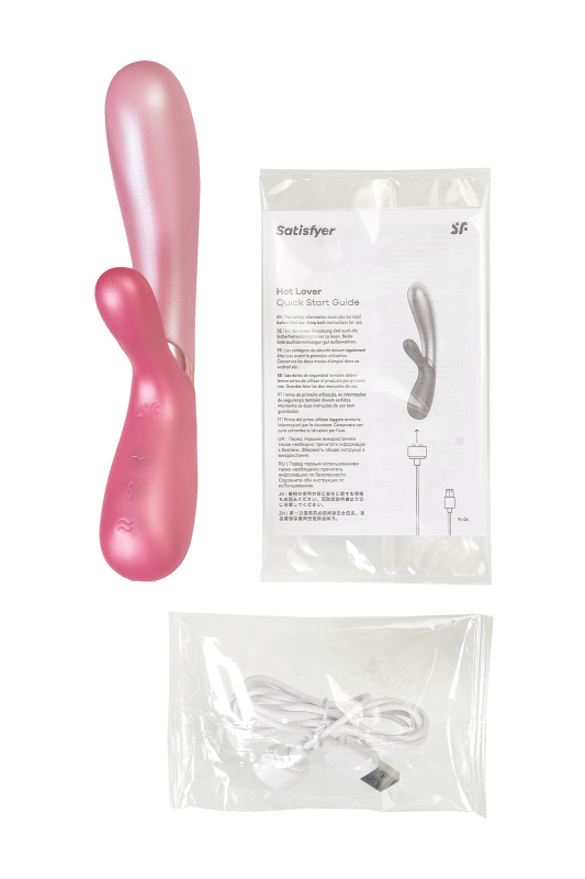 Фото Satisfyer, Германия Вибратор Satisfyer Hot Lover Connect App с клиторальным стимулятором, розовый, 20,4 см