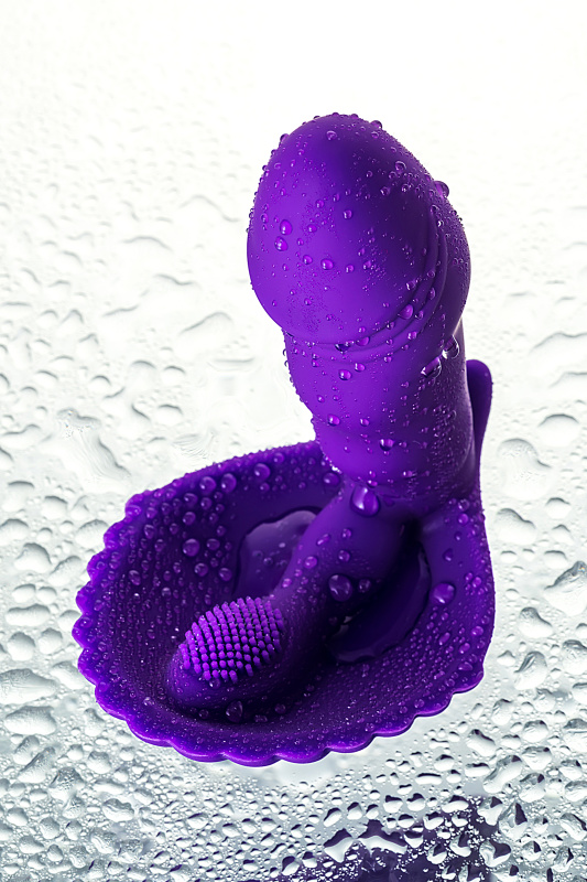 Фото A-toys by TOYFA Вибратор A-Toys by TOYFA Fash с клиторальным стимулятором, силикон, фиолетовый, 12 см