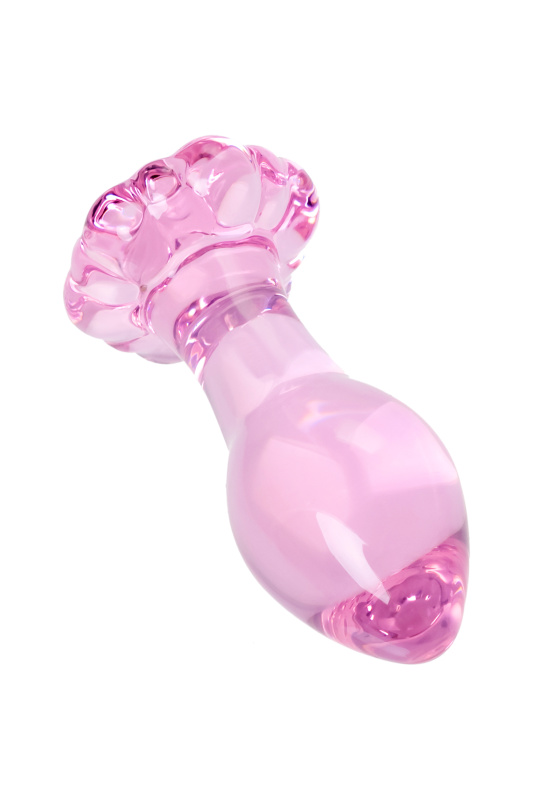 Фото Sexus Glass Анальная втулка Sexus Glass, стекло, розовая, 8,3 см