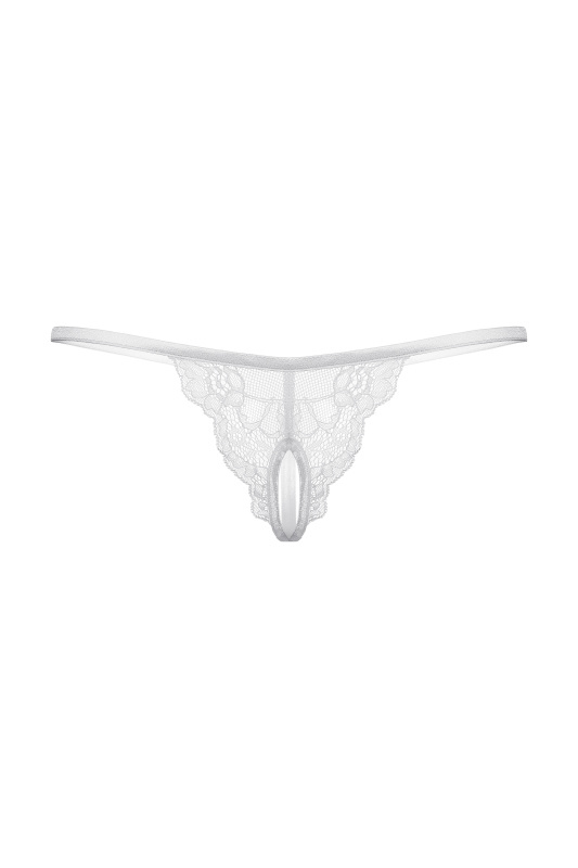 Фото SoftLine Collection, Польша Стринги кружевные открытые SoftLine Collection, белый, S/L