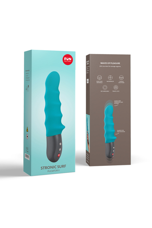 Изображение Fun Factory, Германия Пульсатор Fun Factory STRONIC SURF, силикон, голубой, 20,8 см