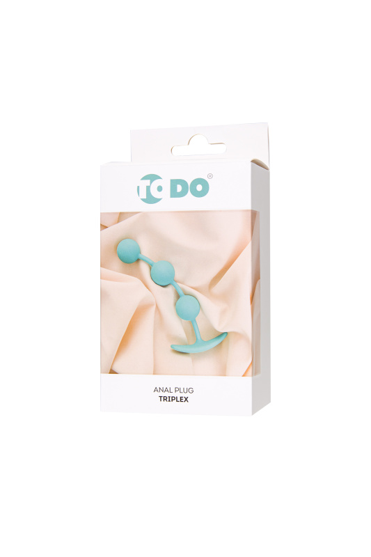 Фото ToDo by Toyfa Анальная втулка ToDo by Toyfa Triplex, силикон, мятная, 15 см, Ø 2,5 см