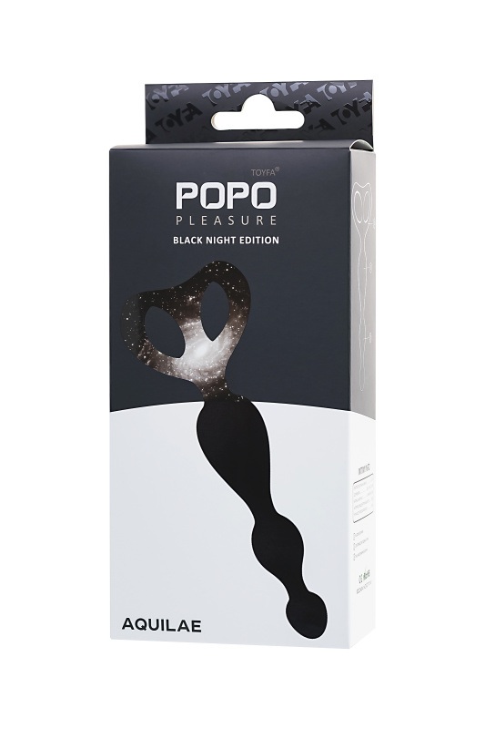 Изображение POPO Pleasure by TOYFA Анальная втулка POPO Pleasure by TOYFA Aquilae, водонепроницаемая, силикон, черная, 18 см, Ø 3 см