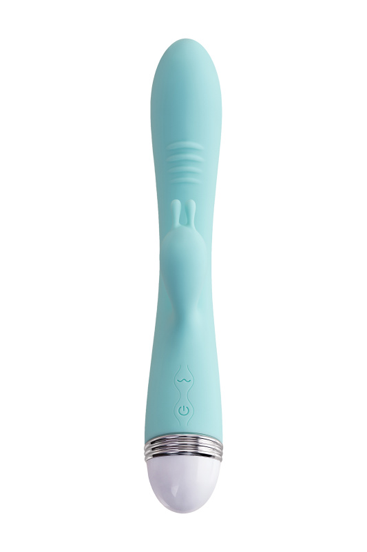 Фото Flovetta by toyfa, Китай Вибратор с клиторальным стимулятором Flovetta IRIS, силикон, голубой, 22 см