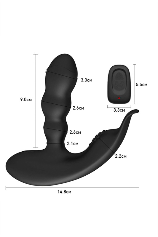 Фото Levett Стимулятор простаты Levett Jonas, силикон, черный, 12,5 см