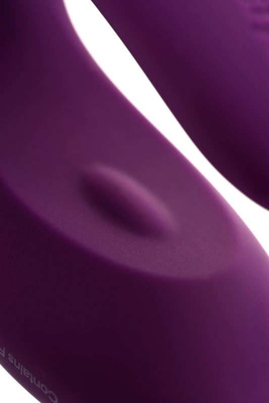 Изображение Satisfyer, Германия Многофункциональный стимулятор для пар Satisfyer Double Joy Connect App, силикон, фиолетовый, 18 см